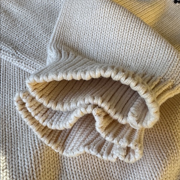 Nautical cotton crew neck faire isle sweater preloved size Large - Picture 9 of 9